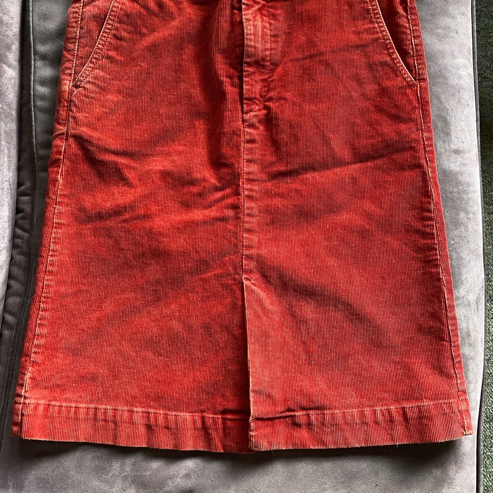 Lucky Brand red corduroy skirt